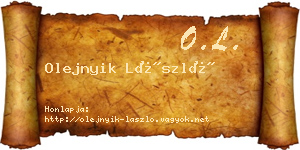 Olejnyik László névjegykártya